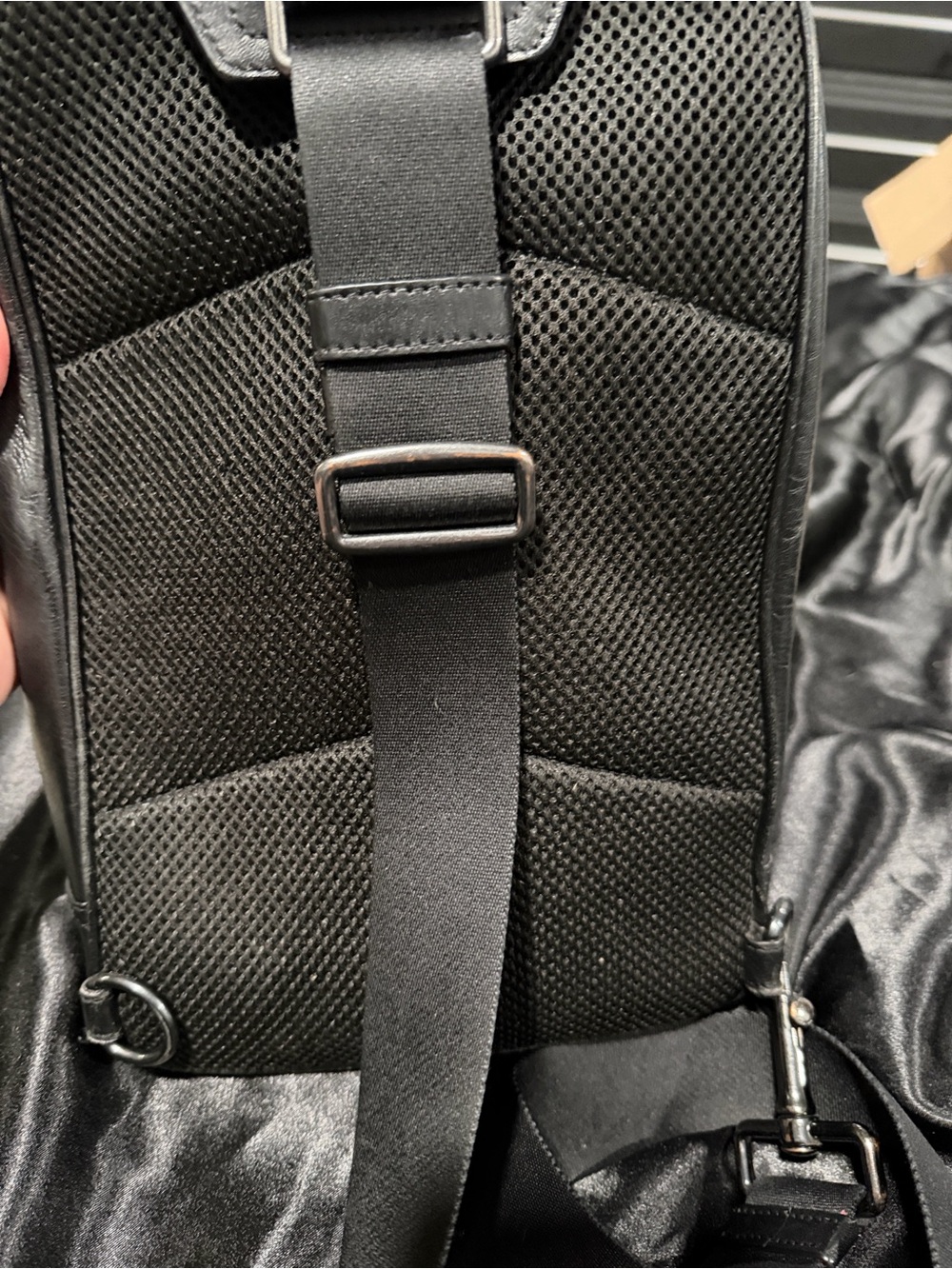 COACH Graham Pack Crossbody C2932 In Signature Canvas Leather Charcoal Black - Picture 7 of 14